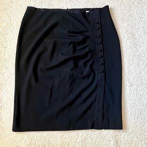 New York & Co. Vintage Black Midi Skirt Size 12